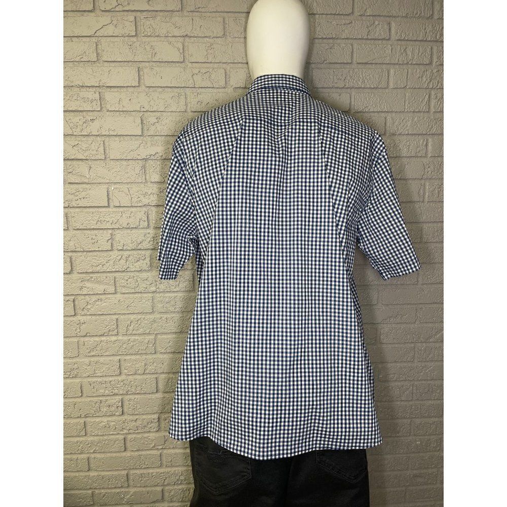 Orvis Active Fit Blue White Plaid Short Sleeve Shirt Size XL - Picture 7 of 12